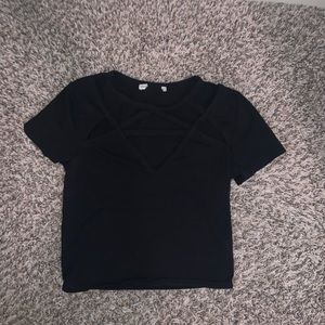 Black Criss Cross Top